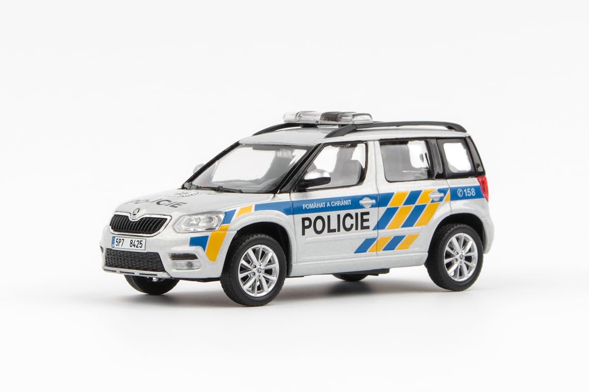 Skoda Yeti FL (2013) 1:43 Diecast Metal Modellino auto, modello da collezione e auto giocattolo per bambini e adulti, veicolo in miniatura come regalo - Polizia ceca