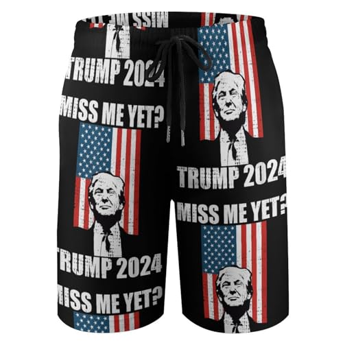 Trump Men's Swim Trunks Quick Dry Bathing Suit Beach Swimsuit Bottom Shorts
