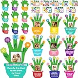 80UncleKimby 54packs Mothers Day Crafts for Kids Classroom - Bulk Handprint DIY Picture Frame Kit with Flower Pot for School Craft, Gifts