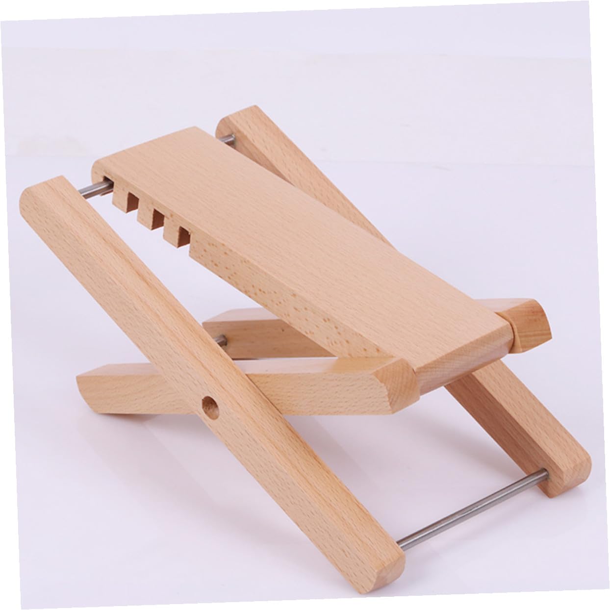 Abaodam Sgabello Poggiapiedi per Chitarra in Legno 4 Posizioni | Beige, Portatile e Robusto, per Uso Outdoor, Accessorio per Chitarristi