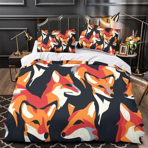Linge de lit microfibre douce renard 3D pour éviter la corvée de repassage - 4