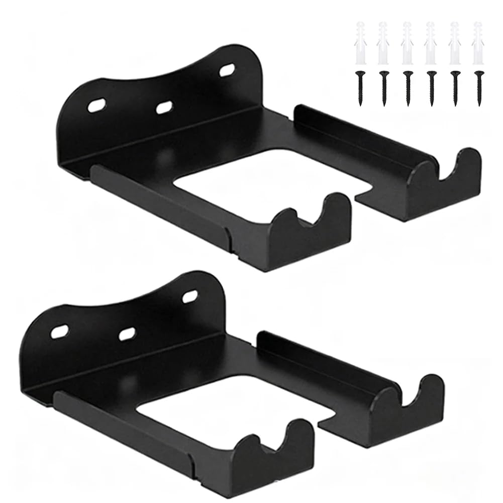 Aundhegrtt As Shown Metal Mount For Chainsaw& Garden Tool For Organized Storage- 2 Set Heavy Duty Chainsaw Wall Bracket