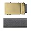 40mm Gold 40 Buckle & Stone Gray Canvas