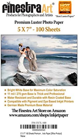 5" X 7" Premium Luster Inkjet Photo Paper - 100 Sheets image 3