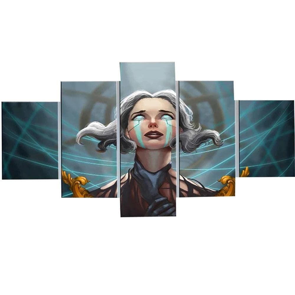 ZHRMGHG Home Art 5 Pieces Union Game Camil Poster Dual View Surprise Artwork Modern Framed Wall Art Wall Decoration 150×80Cm