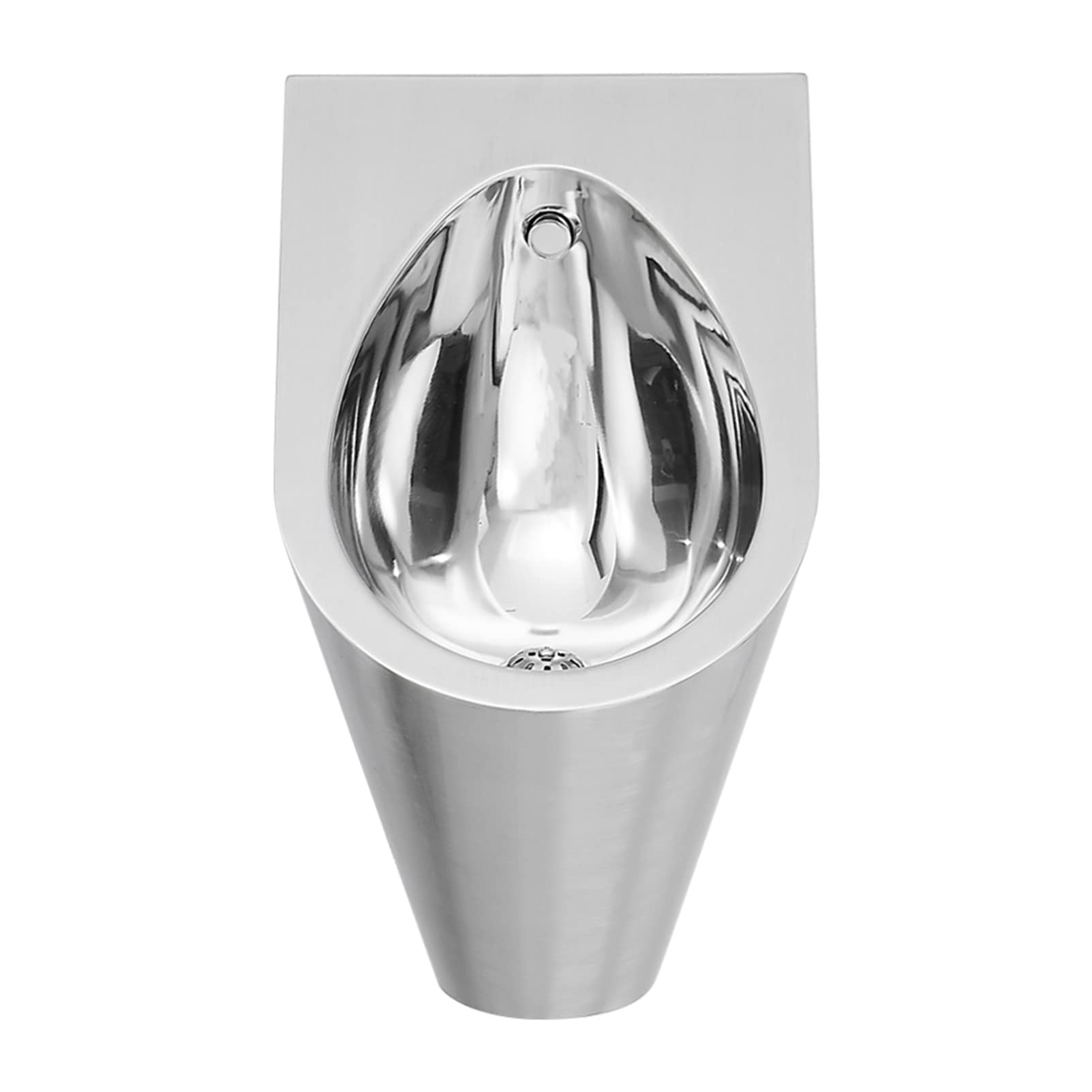 OTQEFTN Wall-Mounted Commercial Flushing urinals, Men's Public Toilet Stainless Steel Induction urinals,Bathroom Urinal Funnel Toilet, Used in Bars, Hotels, Schools Public Toilet