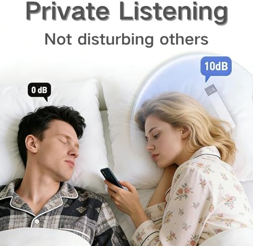 Pillow Speaker for Sleeping, Bone Conduction Under Pillow Speaker, 36 Built-in White Noise, Auto Off Timer, Portable for Home & Travel, Wireless Bluetooth Connection, Supports TF Card (White) - 3