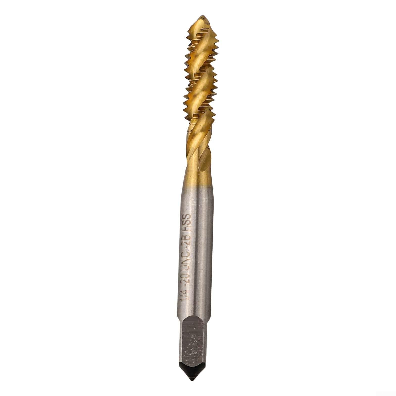 Maschio a spirale scanalato HSS 1/4 20 UNC per maschiatura acciaio, alluminio e plastica dura
