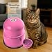vidamansa Pet Water Dispenser for Dogs and Cats, 23.7 oz – Gravity-Fed Aluminum Water Bowl, Prevents Wet Fur, Provides Continuous Fresh Water, Electrostatic Coated Finish, (Pink)