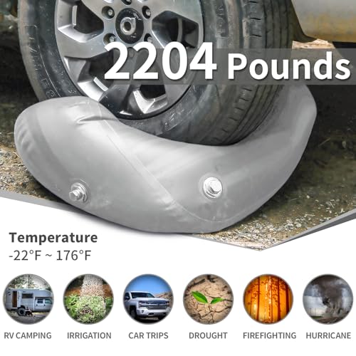 Image of TPU Water Storage Bladder, Portable RV Fresh Water Tank, Food Grade BPA Free Collapsible Flexible Container for Drinking, Camping, Irrigation & Emergency, Drought (Gray, 75 Gallon)