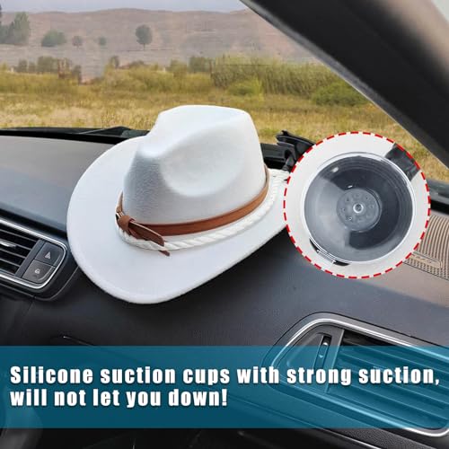image for Ziciner Cowboy Hat Mounts for Your Vehicle, Hat Mounts with Suction Cu