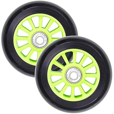 VOKUL 100mm Scooter Wheels PVC - Pro Stunt Scooter Wheels, Suitable Razor/Cox/Hikole/Schildkröt and most Freestyle Scooters with 100mm Wheels, 2pcs Cover