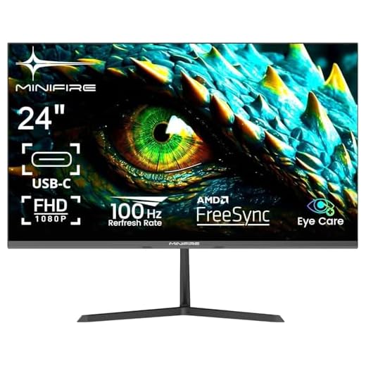 Minifire 24 inch, 100Hz, 1ms (OD), FHD PC Screen, Adaptive-Sync with HDMI 1.4,USB-C Ports, Low Blue Light Mode & Flickerless, 178° Viewing Angle Monitor - MF24X3AL