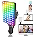 JYJZPB RGB Video Light with Front & Back Clip for Camera, Video Conference, Vlog, Selfie, Live Stream, Portable LED Camera Light Panel for Phone, iPhone, Android, iPad, Laptop