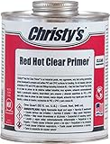 Christy's Red Hot Clear PVC/CPVC Primer - Industrial Grade, 1 Quart (32 fl oz)
