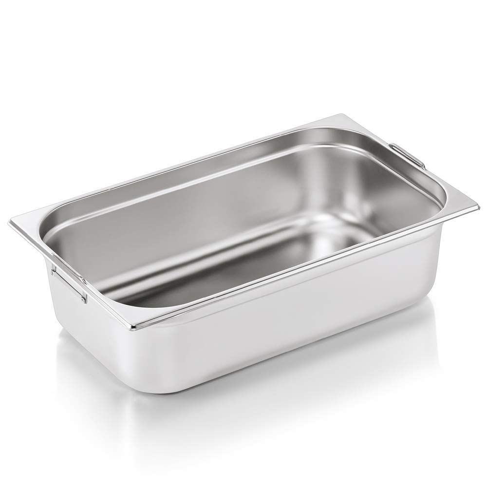 WAS 7311 150 Serie 73 Chromnickelstahl Gastronormbehälter mit Stapelrand, 21L, 1/1 GN, 325mm x 530mm x 150mm