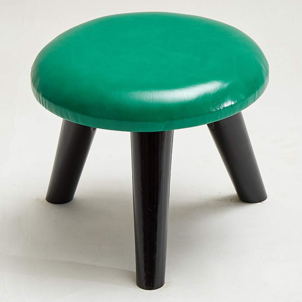 Repose-pieds rembourré et petit banc à chaussures en bois pour tabouret pouf