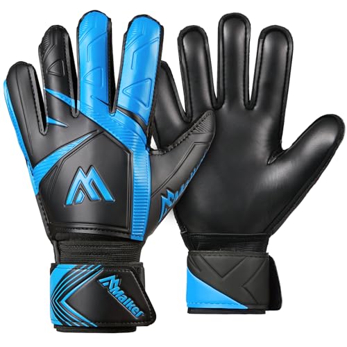 Malker Goalkeeper Gloves Football Gloves with Super Grip Palms Non-slip Abrasion-resistant Latex Palm Double Layer Wristband Protection Soccer Goalie Glove for Kids Youth Adult Blue Size 8 Malker Goalkeeper Gloves Football Gloves with Super Grip Palms Non-slip Abrasion-resistant Latex Palm Double Layer Wristband Protection Soccer Goalie Glove for Kids Youth Adult Blue Size 8