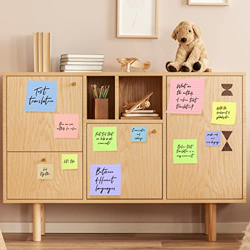 Eoout Sticky Notes Set, 15 Pack Pastel Colored Self-Stick Pads, Super Sticking Power Memo Pads For Notebook Home School Office Supplies #TOP6