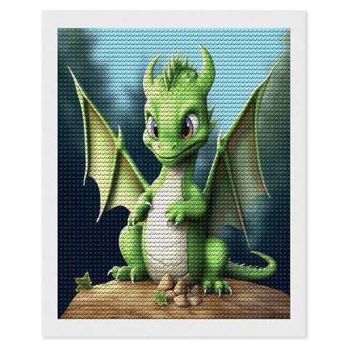 Kit créatif adulte peinture diamant dragon mignon idée cadeau loisirs créatifs