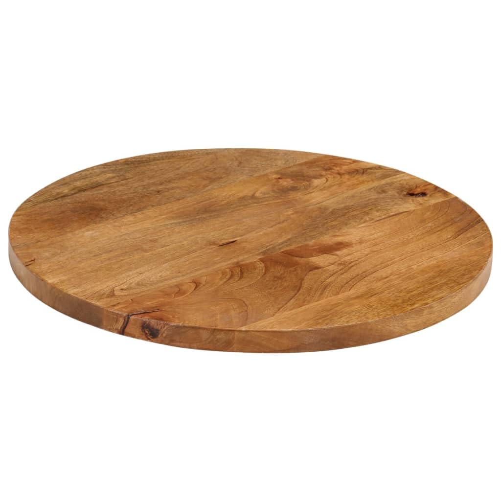 VidaXL Tablero de Mesa Redondo de Madera Maciza de Mango Ø 50x2,5 cm - Superficie para Mesa de Centro