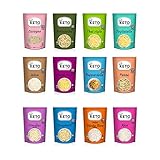 Keto Chef Slim Rice Pasta Noodle - Instant Food, Angel Hair, Udon, Lasagne, Thai Style, Fettuccine, Spaghetti, Tagliatelle, Sticky Rice, Penne, Noodles, Pappardelle, Ready to Eat | Pack of 12 (270g)