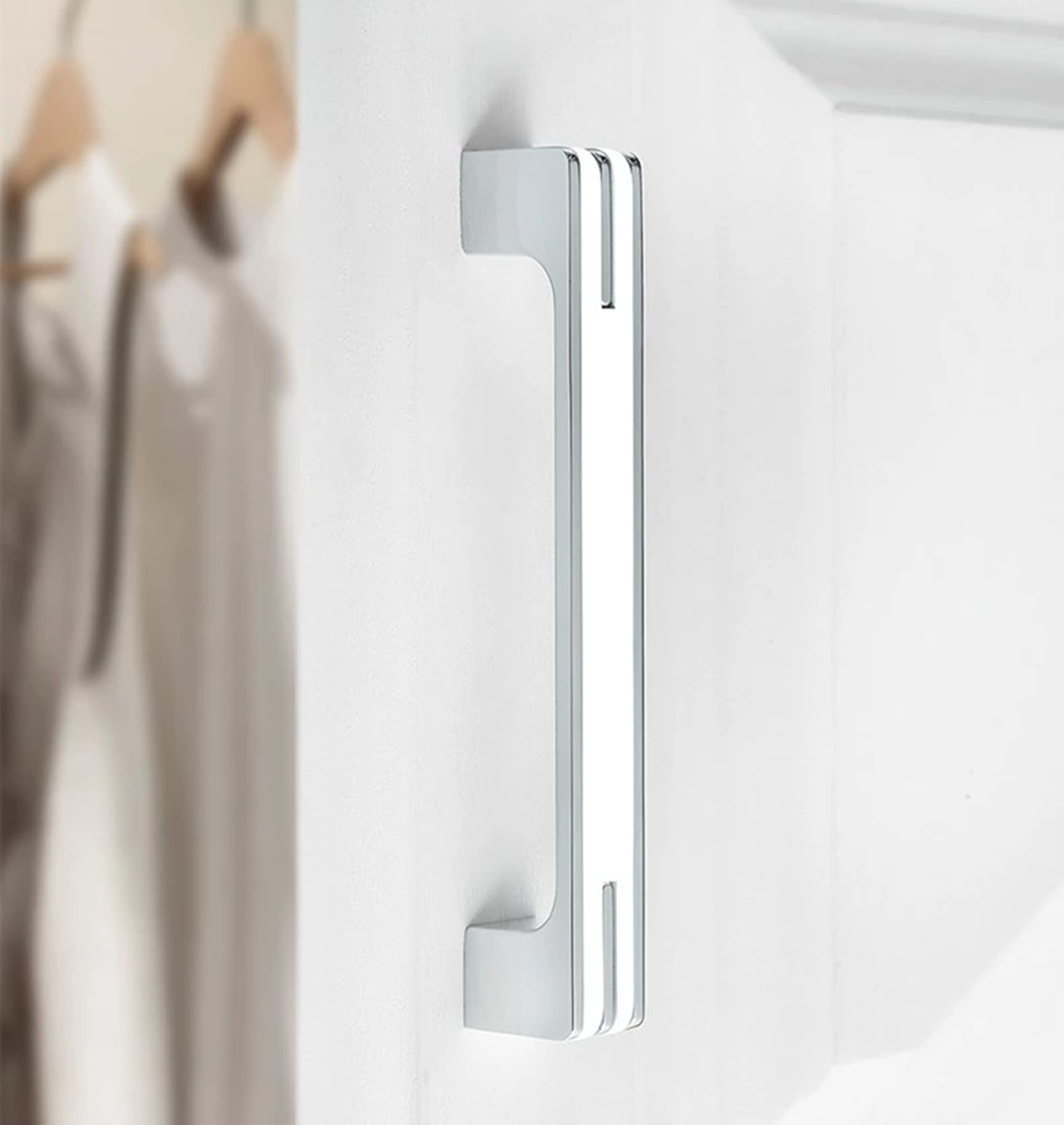 LBFEEL 8.8" White Drawer Pulls Cabinet Knobs White Dresser Knob Handles 224 mm (8.8" Hole Centers)