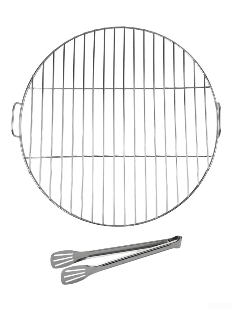 Grille De Cuisson Ronde Inox 45 Cm Avec Poignée – Compatible Weber 7432 Et Barbecues 57-60 Cm