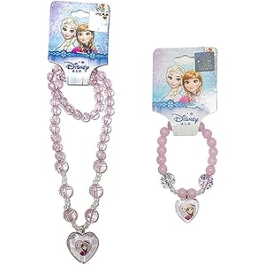 [プレッツェル] アナと雪の女王 ハートネックレス & ハートブレスレット 2点セット yts0264 ネックレス ブレスレット ピンク アナ雪  ディズニープリンセス