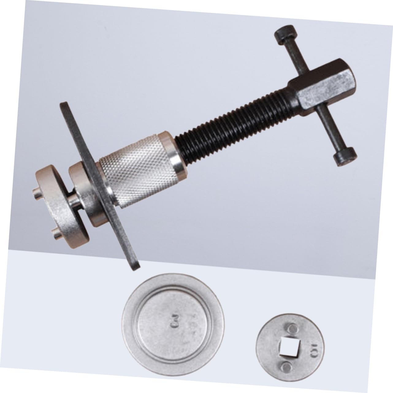 Cabilock Professional Brake Piston Tool Kit for Disc Brake Calipers Durable Silver Caliper Tool Compatible with Audi and More Easy Reset for Right Handed Threaded Pistons