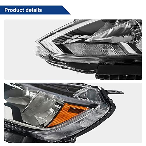 Boardroad Headlight Assembly Compatible With 2016 2017 2018 2019 Nissan Sentra 4-Door Sedan Halogen Headlamps Factory Style Replacement Right Passenger Side #TOP5
