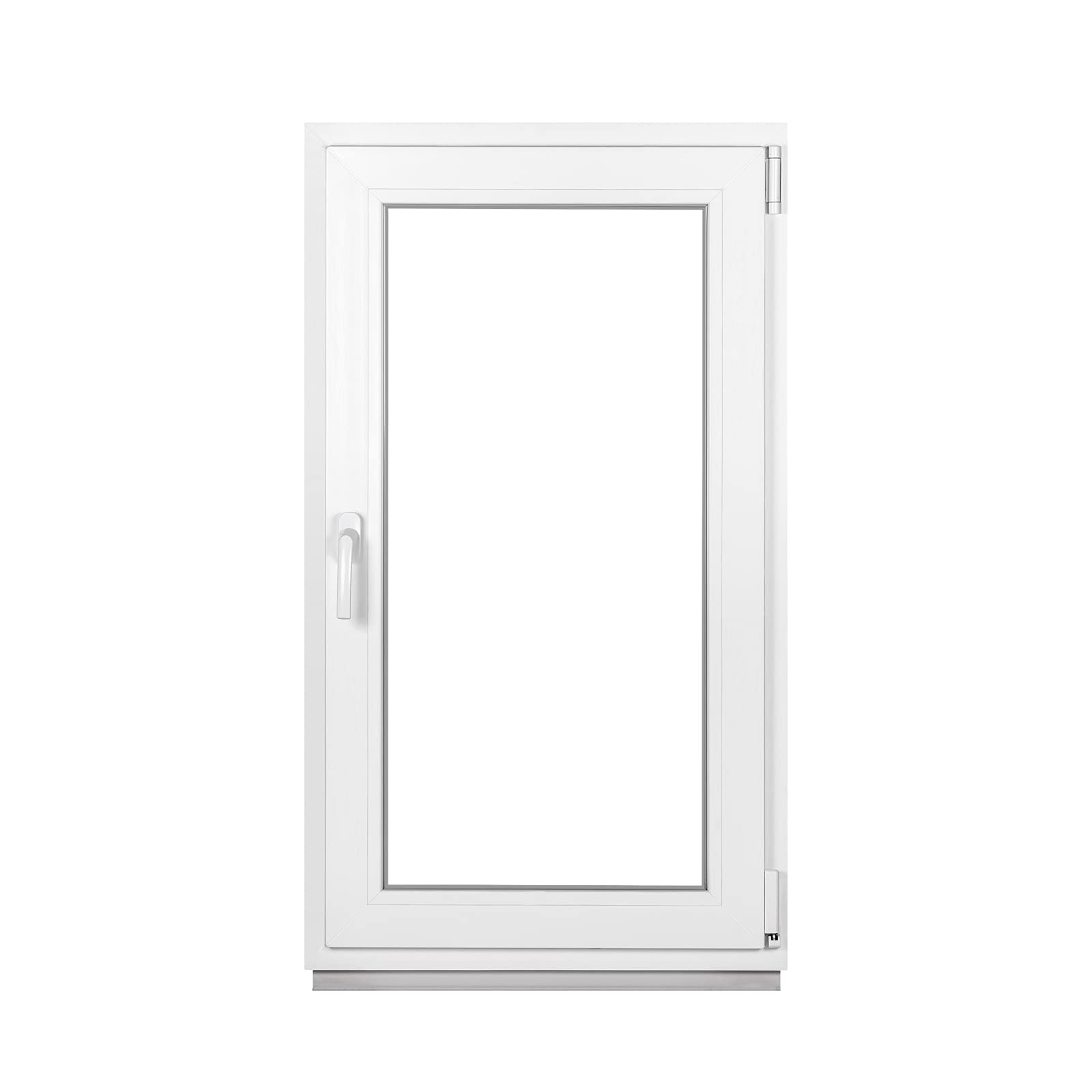Premium Kellerfenster - Kunststofffenster Weiß BxH 600 x 1000 mm - Garagenfenster/Gartenhaus Fenster BxH 60 x 100 cm 2-fach Verglast - Din Rechts-Funktion Dreh Kipp Fenster-Alle Größen
