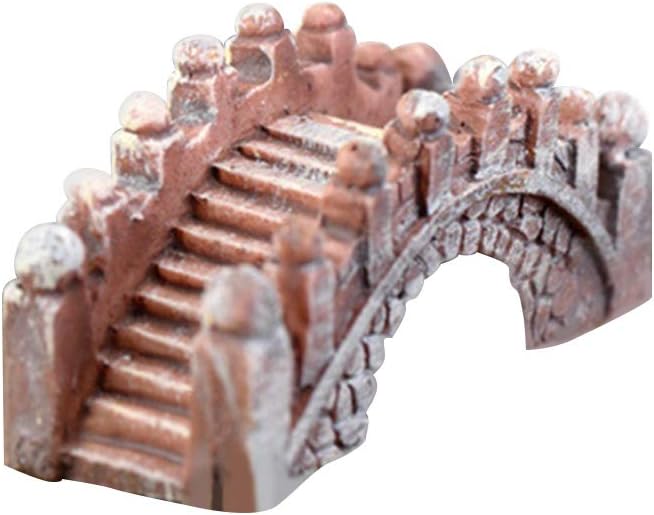 Afco 2 Pcs Retro Arch Bridge Fish Tank Aquarium Micro Landscape Miniature Underwater Ornaments Random Color