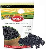Sunbest Natural Black Raisins, Jumbo, Seedless, Non-GMO, Vegan, Kosher, 5 Lbs.