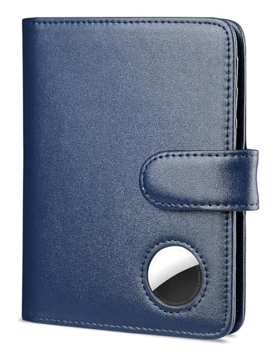 Image of Passport Holder for Travel with AirTag Holder- Leather RFID Blocking Travel accessories with 5 Cards Slot&1ID Window,Magnetic Closure,Gift Box(Air Tag Not Included)