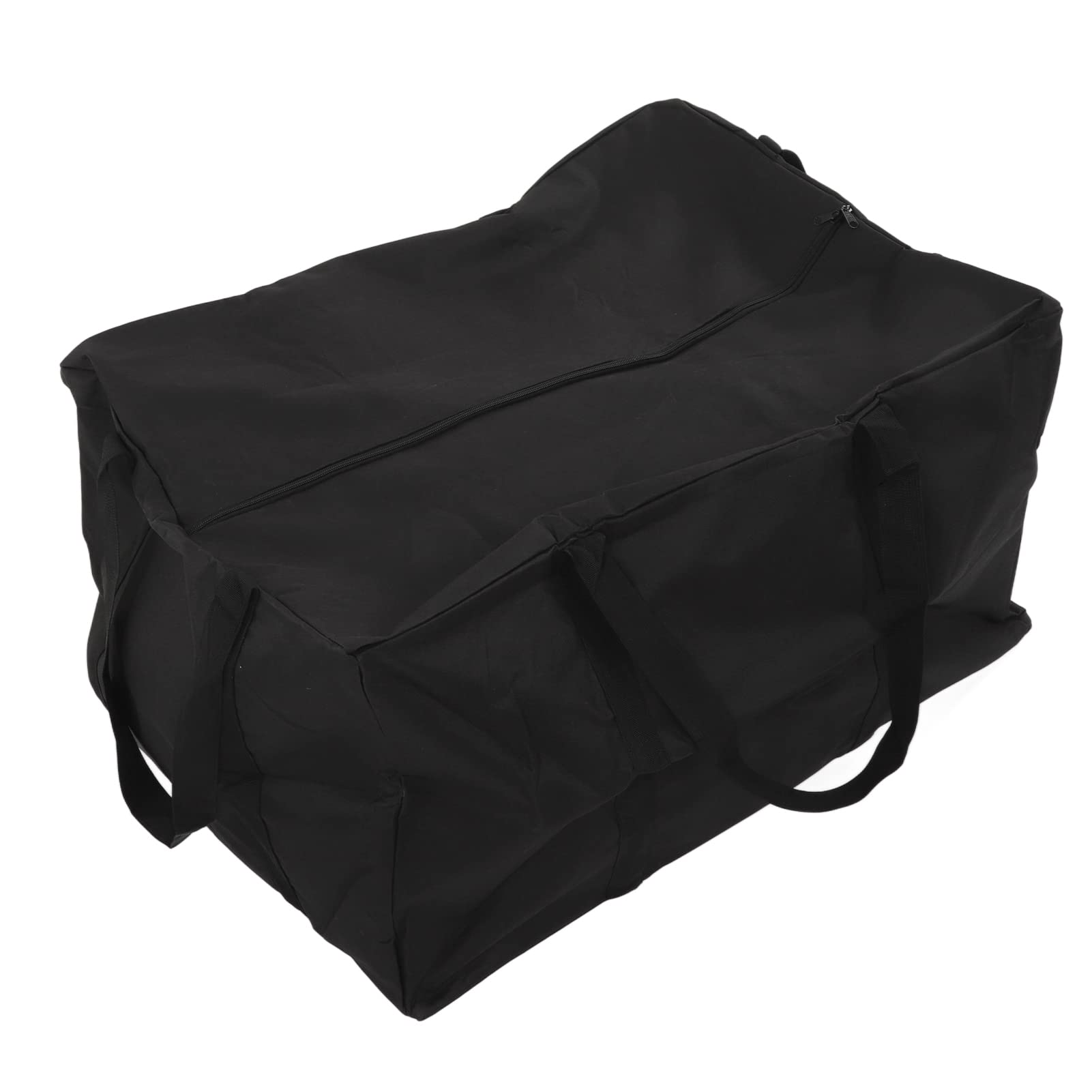Borsa per attrezzi per barbecue, borsa portaoggetti per griglia in tessuto Oxford 600D portatile con manici per campeggio, picnic sulla spiaggia, nera 74x57x43 cm