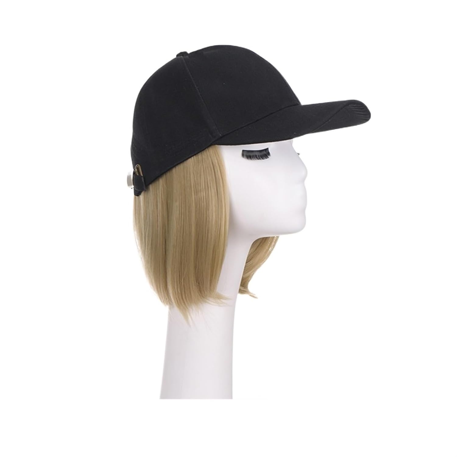 Cap with Hair Hat With Wig For Women Synthetic Extensions Hair Short Straight Naturally Connect Baseball Cap Adjustable Wig With Cap Wig Cap(8)