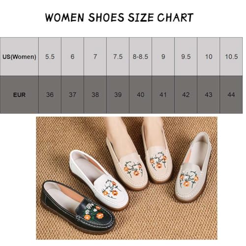 Image of Women's Genuine Leather Platform Loafers Classic Casual Comfort Slip-On Shoes Soft Sole Dress Shoes