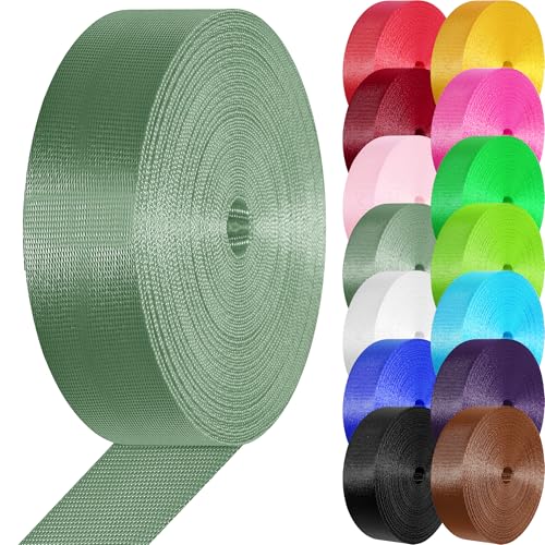 Image of Nylon Webbing 1 inch 1.5 inch Nylon Strap Webbing Straps, 3.3 10 25 50 Yards Webbing Strapping for Bags /Lawn Chair /Climbing Outdoors Crafting DIY Gear Repair