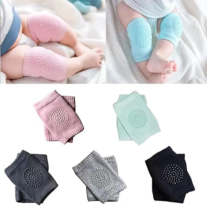WISHOARE Baby Knee Pads for Crawling Anti Slip Soft Padded Stretchable Knee Protection for Infants Toddlers 5 to 24 Months