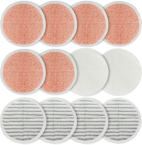 Mop Pads Replacement for Bissell Spinwave/Spin Wave/Crosswave,Expert/Pet/Cordless Hard Floor 20399 23157 2039A 2124A 20393 2039T 2039W 20391 2307 2315A Spin waveMop Refill Heavy Scrub Pad-(6+4+2)