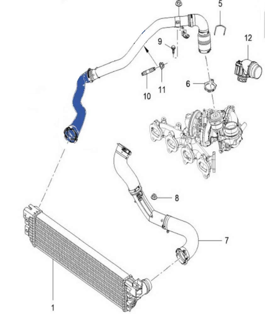 MASTER 2.3 DCI, O P E L MOVANO 2.3 CDTI MANICOTTO INTERCOOLER COMPATIBILE TUBO ARIA 95524032 144605171R