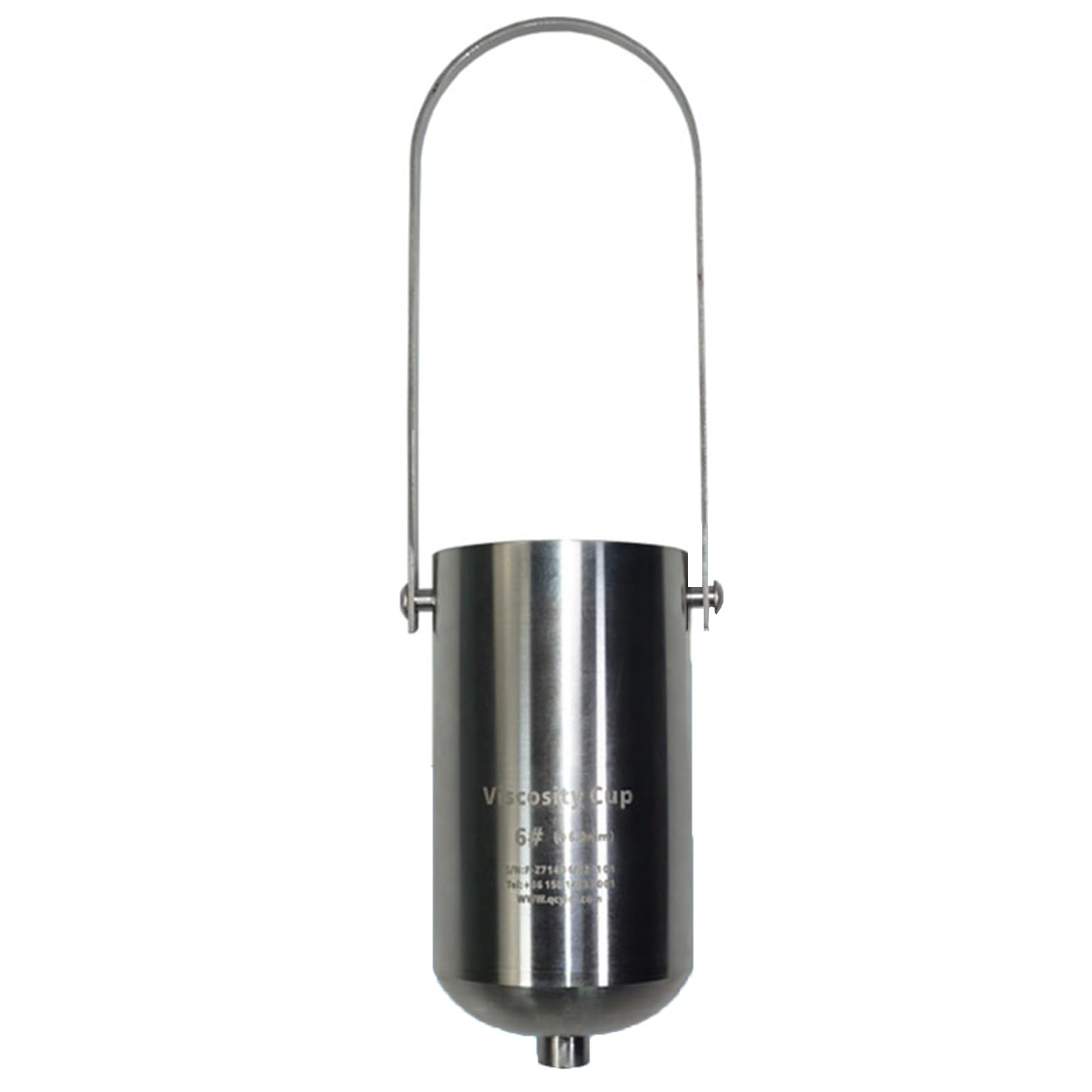 Vaso de viscosidad de acero inoxidable, viscosímetro tipo inmersión de 230 ml para acabados de pintura, pegamento, aceite, tinte, salsa, apertura de 5 mm o 6 mm
