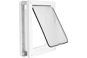 Extra Small Doggy Door with Pet Lock for Home and Pet Safe...