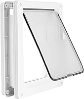 Vista 8 de Puerta grande para perros con panel de bloqueo magnético para seguridad en el hogar, duradera y resistente a la intemperie, 17 x 14 pulgadas