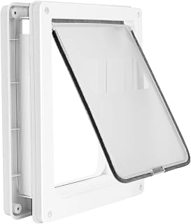 Lessmon Small Doggie Door with Magnetic Locking Panel - Weatherproof 13.5x11.1in Pet Door for Cats, Small-Medium Dogs up to 100lbs, Easy Install