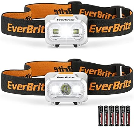 EverBrite 2 Pack LED Headlamp, 4 Lighting Modes with Pivoting Light Head