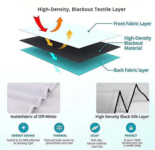 Cortinas opacas con aislamiento térmico para dormitorio cortinas de oscurecimiento de habitación 7