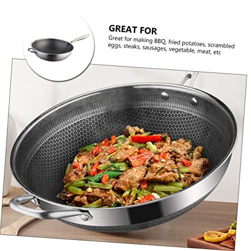 Wok de acero inoxidable con textura de panal Mobestech miniatura 7