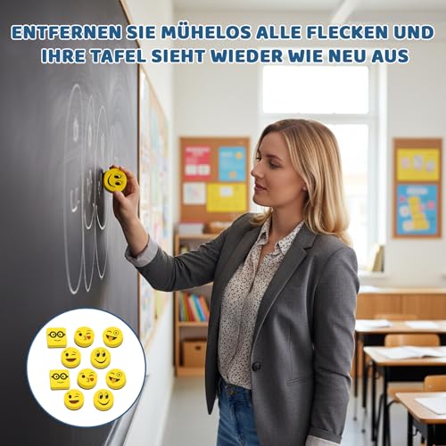 10 Stück Whiteboard Schwamm, Magnetische Tafelschwamm Set, 5 * 5 * 2 cm, Ideal Für Schule, Büro Und Zuhause, Praktischer Whiteboard Reiniger